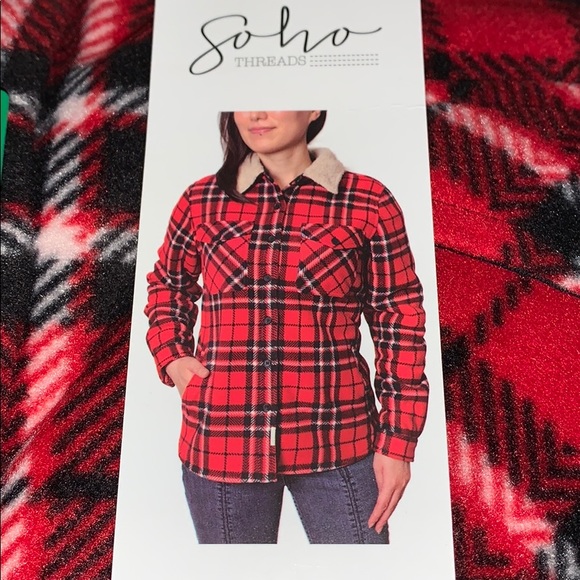 Soho | Jackets & Coats | Soho Threads Womens Shirt Jacket Plush Super ...